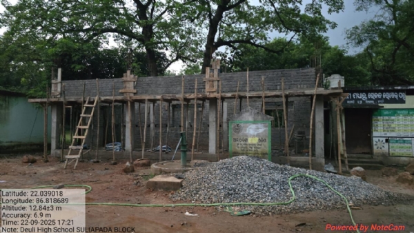 Construction work of School building