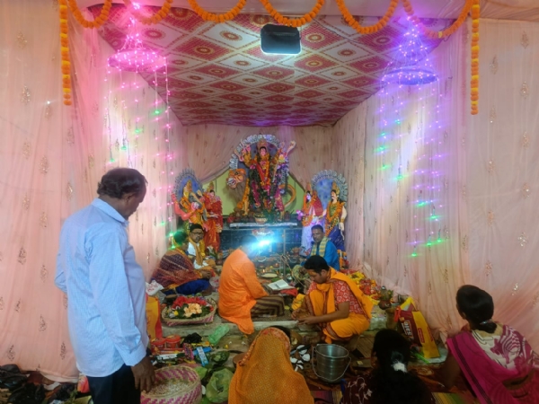 ଭୋଜପୁର ଫରେଷ୍ଟ ଅଫିସରେ ମାଁ ଜଗଧାତ୍ରୀଙ୍କ ପୂଜାର୍ଚ୍ଚନା