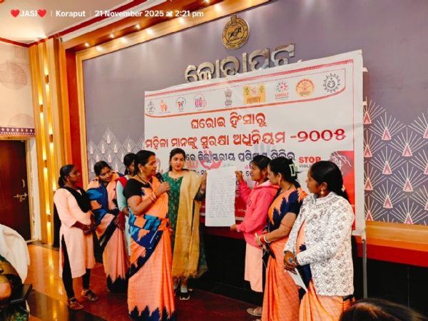 ଘରୋଇ ହିଂସାରୁ ମହିଳା ସୁରକ୍ଷା ଆଇନ ଉପରେ ଜିଲ୍ଲାସ୍ତରୀୟ ତାଲିମ କାର୍ଯ୍ୟକ୍ରମ