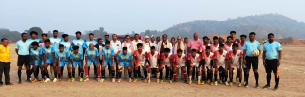 ଜିଲ୍ଲା ସ୍ତରୀୟ କ୍ରୀଡା ପ୍ରତିଯୋଗିତା ୨୦୨୫-୨୬ ଉଦ୍‌ଘାଟିତ ପ୍ରଥମ ବର୍ଷ ବନଦୁର୍ଗା ଫୁଟବଲ ଟୁର୍ଣ୍ଣାମେଣ୍ଟ ଉଦ୍‌ଘାଟିତ