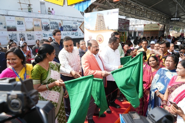 ସମ୍ବଲପୁରରୁ ରାମେଶ୍ଵରମ-ମଦୁରାଇ ଅଭିମୁଖେ ବରିଷ୍ଠ ନାଗରିକ ତୀର୍ଥଯାତ୍ରା ଟ୍ରେନ୍‌ ଶୁଭାରମ୍ଭ