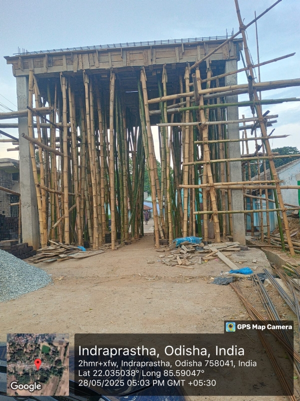 ନିର୍ମାଣ ଚାଲିଥିବା ମଣ୍ଡପ