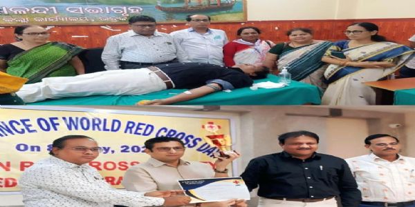 ଭଦ୍ରକରେ ବିଶ୍ୱ ରେଡକ୍ରସ୍ ଦିବସ ଓ ରକ୍ତଦାନ ଶିବିର ଅନୁଷ୍ଠିତ, ଆୟ ୧ କୋଟି ୫ ଲକ୍ଷ ୮୦ ହଜାର ୮୨୧ ଟଙ୍କା, ବ୍ୟୟ ୫୧ ଲକ୍ଷ ୫୩ ହଜାର ୬୯୨ ଟଙ୍କା
