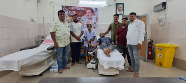 ରକ୍ତଦାନ କରି ରାହୁଲ ଗାନ୍ଧୀ ଙ୍କ ଜନ୍ମଦିନ ପାଳନ କଲା ଯୁବ କଂଗ୍ରେସ