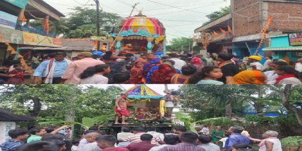 ଧାମନଗର ବ୍ଲକର ବିଭିନ୍ନ ସ୍ଥାନରେ ଘୋଷଯାତ୍ରା, ଝିପି ଝିପି ବର୍ଷାରେ ବି ପ୍ରବଳ ଭିଡ
