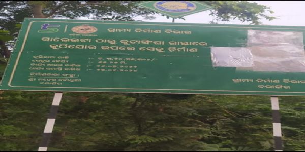 କୋଠିଯୋର ଉପରେ ନବନିର୍ମିତ ସେତୁ ଦବି ଯାଇ ବଡ଼ ଗର୍ତ୍ତ ସୃଷ୍ଟି ହୋଇଛି- ବିପଦ ସଙ୍କୁଳ ଅବସ୍ଥାରେ କୋଠୀ ଯୋର ର ପୋଲ।
