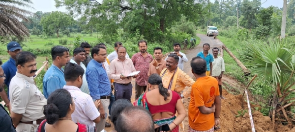 ଜଳମଗ୍ନ  କୁଚିଣ୍ଡା ବ୍ଲକର କ୍ଷୟକ୍ଷତି ଆକଳନ ଓ ପରିଦର୍ଶନ