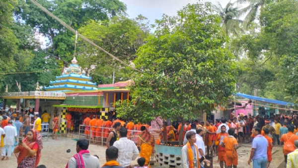 ପାଞ୍ଚ ହଜାରରୁ ଉର୍ଦ୍ଧ୍ବ କାଉଡ଼ିଆ ବୁଦ୍ଧେଶ୍ଵରଙ୍କୁ ଜଳ ଲାଗି କଲେ