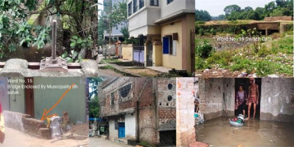 ଭଦ୍ରକ ସହରରେ ସ୍ୱରେଜ ଅବସ୍ଥା ବିପନ୍ନ, ବ୍ରିଟିଶ୍ ସମୟର ବହୁ ପୋଲ ଓ ସୁଇସ୍ ଗେଟ୍ ଜବରଦଖଲରେ ଲୀନ, ଲଘୁଚାପ ବର୍ଷାରେ ପୌରବାସୀ ଜଳବନ୍ଦୀ