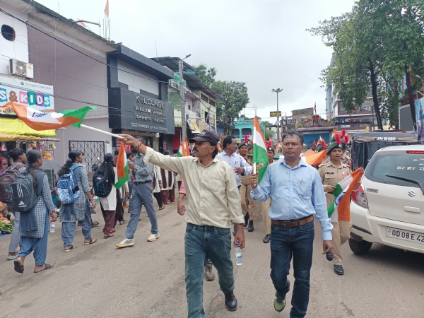 ଜୟପୁର ରେ ତ୍ରିରଙ୍ଗା ଶୋଭାଯାତ୍ରା