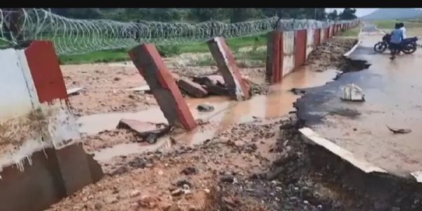 ପୁଣି ବର୍ଷାରେ ଭୁଶୁଡ଼ିଲା ମାଲକାନଗିରି ବିମାନବନ୍ଦରର ପାଚେରି