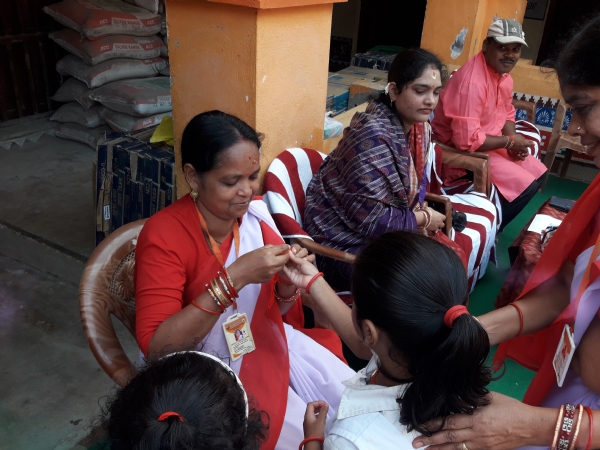 ସରସ୍ଵତୀ ଶିଶୁ ବିଦ୍ୟା ଜ୍ଞାନ ମନ୍ଦିର, କଦମ୍ ପଡା ବଲାଙ୍ଗିର ଶିଶୁ ବାଟିକା ଠାରେ ରକ୍ଷାବନ୍ଧନ ଉତ୍ସବ ପାଳିତ —---------