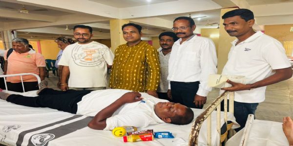 ବିଜେପି ଯୁବମୋର୍ଚ୍ଚା ପକ୍ଷରୁ ଏକ ବୃହତ ରକ୍ତଦାନ ଶିବିର ଅନୁଷ୍ଠିତ