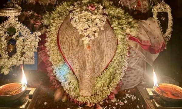 ପବିତ୍ର ମହାଳୟା ତିଥିରେ ଧବଳମୂଖୀ ବେଶରେ ମାଁ ସମଲେଶ୍ବରୀଙ୍କ ଦର୍ଶନ