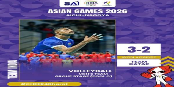 ଏସୀୟ କ୍ରୀଡା 2026: ପାକିସ୍ତାନକୁ ହରାଇ କ୍ୱାର୍ଟର ଫାଇନାଲରେ ପ୍ରବେଶ କଲା ଭାରତୀୟ ପୁରୁଷ ଭଲିବଲ ଦଳ
