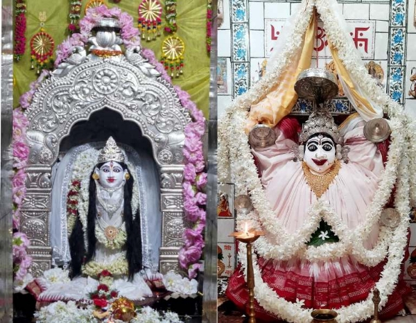 ମହାଳୟାରେ ମା’ ସୁରେଶ୍ୱରୀଙ୍କ ଧବଳମୁଖୀ ବେଶ