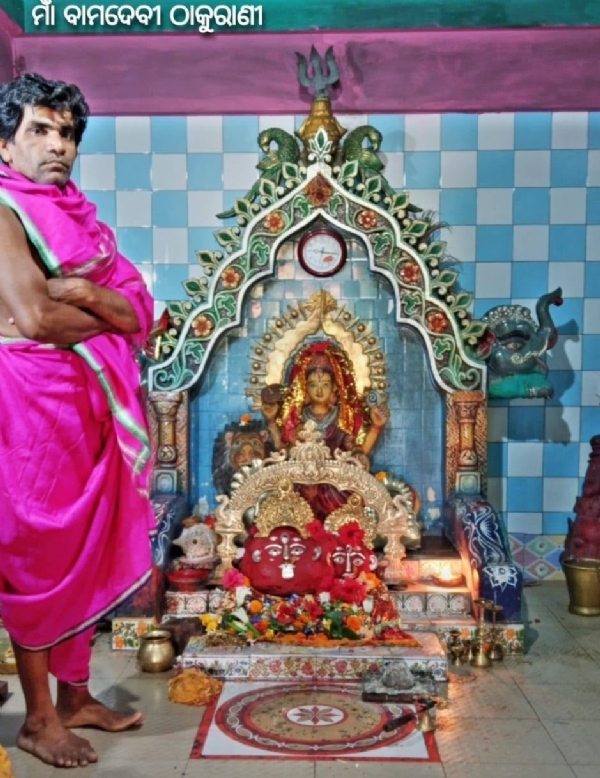 ଧରାକୋଟର ପିତଳରେ ପୂଜା ପାଉଥିବା ମା ବାମଦେବୀ ଠାକୁରାଣୀ