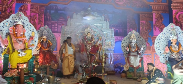 ଗୋବିନ୍ଦତୋଳା ଦୁର୍ଗାପୂଜା ମଣ୍ଡପ : କଳସାଧିବାସ ସହ ଆରମ୍ଭ ହେଲା ପୂଜାକାର୍ଯ୍ୟ