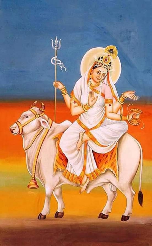 ନବରାତ୍ରୀର ଅଷ୍ଟମ ଦିବସରେ ମା ଦୁର୍ଗାଙ୍କ ମହାଗୌରୀ ବେଶ