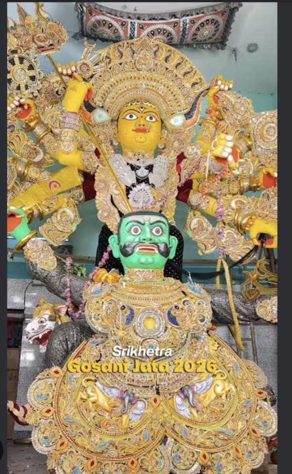 ଆଜିସନ୍ଧ୍ୟାରେ ସିଂହଦ୍ୱାରଚକଡା ରେ ଦେବୀସଭା ଓଗୋଶାଣୀଯାତ ୨୨ଗୋଶାଣୀ ମେଢ଼,୮ ଟି ଦୁର୍ଗାମେଢ଼,୩୫ ଟି ନାଗାମେଢ଼ ଓ ଚରିତ୍ରମାନେ ଯୋଗଦେବେ