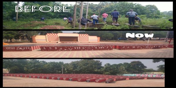 ବ୍ରଜରାଜନଗର ଓପନ୍ ଏୟାର୍ ଥିଏଟର୍ ଓ ନାଟ୍ୟ ପେଣ୍ଡାଲ୍ ର ରୂପାନ୍ତରଣ : ମୁଖ୍ୟମନ୍ତ୍ରୀ ସହରୀ ବିକାଶ ଯୋଜନା’ ଏବଂ ଏମସିଏଲ ସିଏସଆର ପାଣ୍ଠିରୁ ପ୍ରାୟ ୩୯ ଲକ୍ଷ ଟଙ୍କା ବ୍ୟୟରେ ମାତ୍ର ୬ ମାସରେ କାର୍ଯ୍ୟ ସମ୍ପୂର୍ଣ୍ଣ