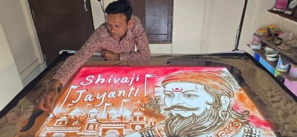 ଶିବାଜୀ ଜୟନ୍ତୀରେ ସ୍ଯାଣ୍ଡ ଆନିମେସନ ଶିବାଜୀ ଜୟନ୍ତୀରେ ସ୍ଯାଣ୍ଡ ଆନିମେସନ