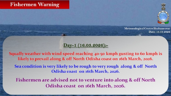 ମତ୍ସ୍ୟଜିବୀଙ୍କୁ ସମୁଦ୍ର ମଧ୍ୟକୁ ଯିବାକୁ ବାରଣ