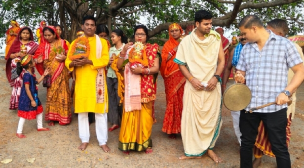 ଭୁତାପଡା ମଙ୍ଗଳା ମନ୍ଦିରରେ ବାସନ୍ତୀକ ନବରାତ୍ର ପୂଜନୋତ୍ସବ ଅବସରରେ କଳସାଧିବାସ