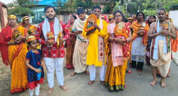 ଭୁତାପଡା ମଙ୍ଗଳା ମନ୍ଦିରରେ ବାସନ୍ତୀକ ନବରାତ୍ର ପୂଜନୋତ୍ସବ ଅବସରରେ କଳସାଧିବାସ