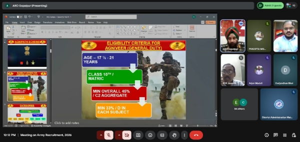ମାଲକାନଗିରି ଜିଲ୍ଲାରେ ଅଗ୍ନିବୀର ନିଯୁକ୍ତି ପାଇଁ ସଚେତନତା ଓ ପଞ୍ଜୀକରଣ ବୃଦ୍ଧି ନେଇ ଜିଲ୍ଲାପାଳଙ୍କ ସମୀକ୍ଷା ବୈଠକ