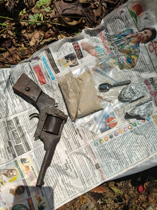 ବନ୍ଧୁକ  ସହ ବ୍ରାଉନ ସୁଗାର ବେପାରୀ ଗିରଫ