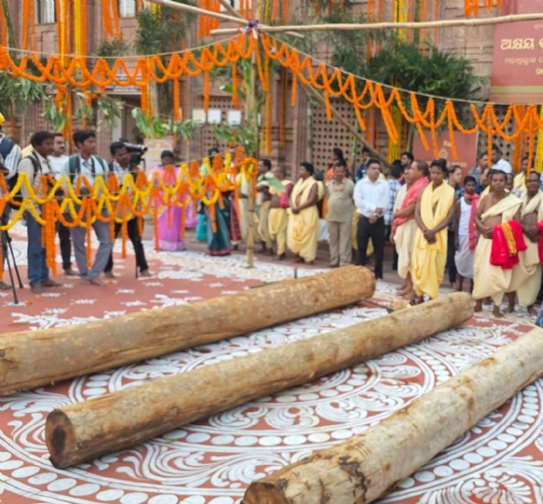 ତିନିରଥ ନିର୍ମାଣ ପାଇଁ ରଥକାଠ ଅନୁକୂଳ