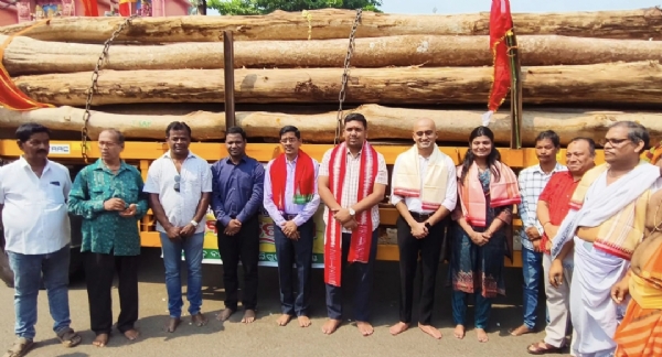 ପ୍ରଥମଥର ପାଇଁ ବାଲିଗୁଡ଼ା ବନଖଣ୍ଡରୁ ପୁରୀ ଗଲା ରଥ କାଠ