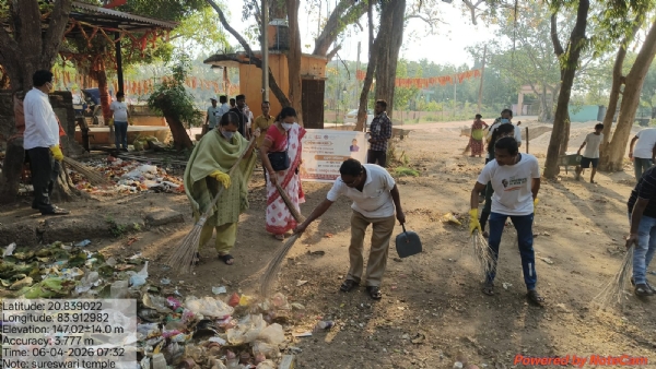 ଓଡ଼ିଆ ପକ୍ଷରେ ଦେବାଳୟ ଏବଂ ଐତିହ ସ୍ଥଳୀ ଗୁଡ଼ିକରେ ପୌର ପରିଷଦ, ସୋନପୁର ଦ୍ୱାରା ସ୍ୱଚ୍ଛତା ଅଭିଯାନ |