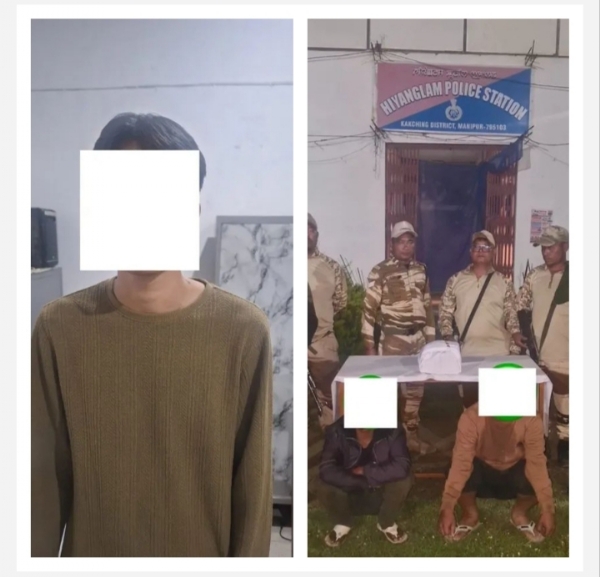 Image Related to the Two Drug Peddlers Arrested with Suspected Heroin and held KCP Cadre in Manipur. Image Related to the Two Drug Peddlers Arrested with Suspected Heroin and held KCP Cadre in Manipur.