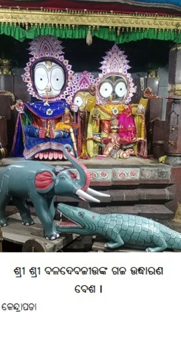 ଶ୍ରୀଶ୍ରୀବଳଦେବଜୀଉଙ୍କ ଗଜ ଉଦ୍ଧାରଣବେଶ ।