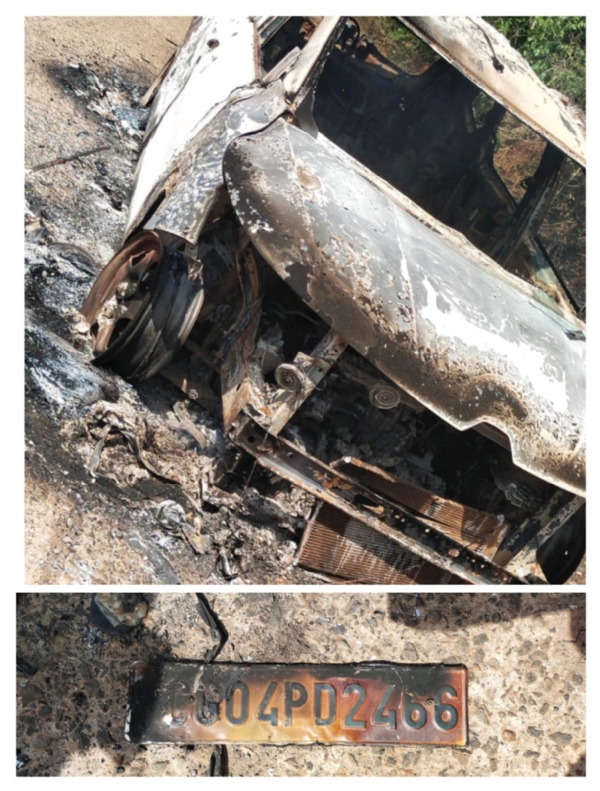 ରାସ୍ତା ମଝିରେ ଜଳନ୍ତା କାର୍; ଅଞ୍ଚଳବାସୀ ଆତଙ୍କିତ