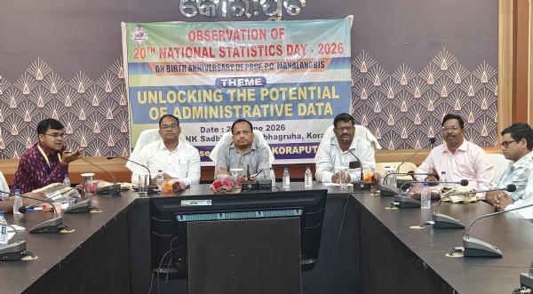କୋରାପୁଟରେ ୨୦ତମ ଜାତୀୟ ପରିସଂଖ୍ୟାନ ଦିବସ ପାଳିତ, ‘ପ୍ରଶାସନିକ ତଥ୍ୟର ସମ୍ଭାବନା’ ଉପରେ ଆଲୋଚନା କୋରାପୁଟରେ ୨୦ତମ ଜାତୀୟ ପରିସଂଖ୍ୟାନ ଦିବସ ପାଳିତ, ‘ପ୍ରଶାସନିକ ତଥ୍ୟର ସମ୍ଭାବନା’ ଉପରେ ଆଲୋଚନା