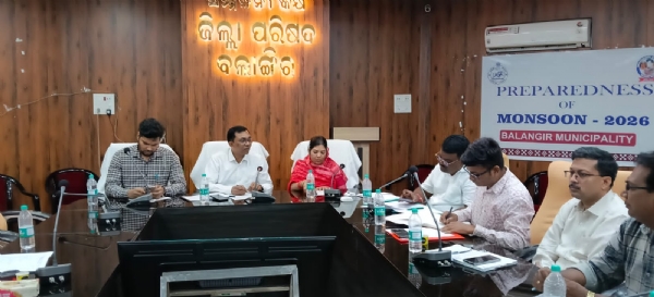 ଆଗାମୀ ବର୍ଷା ଋତୁ ପାଇଁ ବଲାଙ୍ଗୀର ପୌରପାଳିକାର ପ୍ରସ୍ତୁତି ବୈଠକ ଅନୁଷ୍ଠିତ