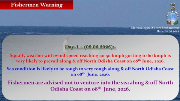 ମତ୍ସ୍ୟଜିବୀଙ୍କୁ ସମୁଦ୍ରକୁ ଯିବାକୁ ବାରଣ