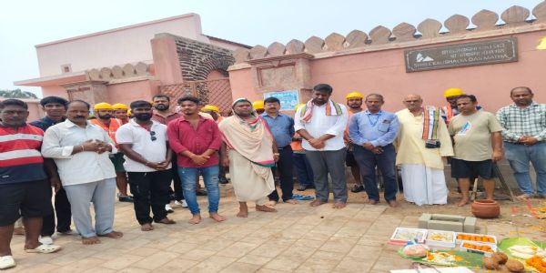 ରଥଯାତ୍ରା ରେ ଏଲ ଇ ଡି ଟିଭି ବ୍ୟବସ୍ଥା ପାଇଁ ଭୂମି ପୂଜନ ଅନୁଷ୍ଠିତ।
