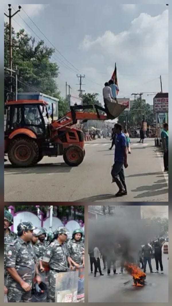 बंद के दौरान अलग अलग तस्वीर बंद के दौरान अलग अलग तस्वीर