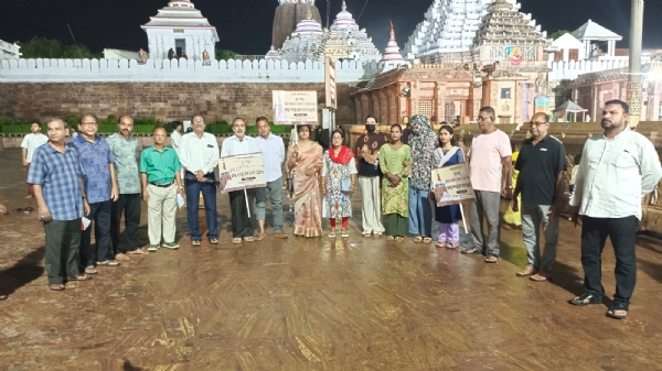 ୧୪୫ ଦିନରେ ପହଞ୍ଚିଲା ପୁରୀବାସୀଙ୍କ ନୀରବ ସତ୍ୟାଗ୍ରହ ସଚେତନତା ପଦଯାତ୍ରା