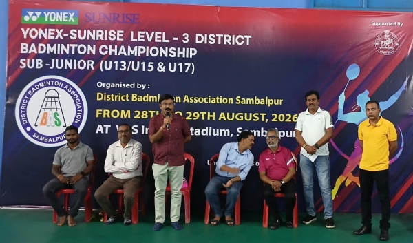 ସମ୍ବଲପୁର ଜିଲ୍ଲା ବ୍ୟାଡ଼ମୀଣ୍ଟନ ଲେବେଲ -୩ ଟୁର୍ନାମେଣ୍ଟ ଉତଘାଟିତ