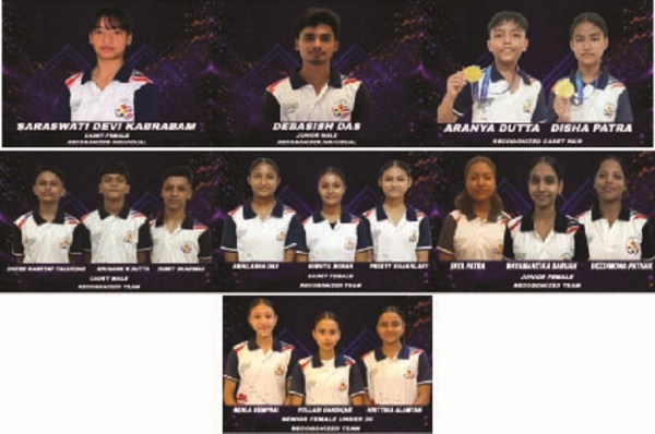 Image of the 16 Assam Taekwondo Players Selected to Represent India at World Poomsae Championships in Korea.