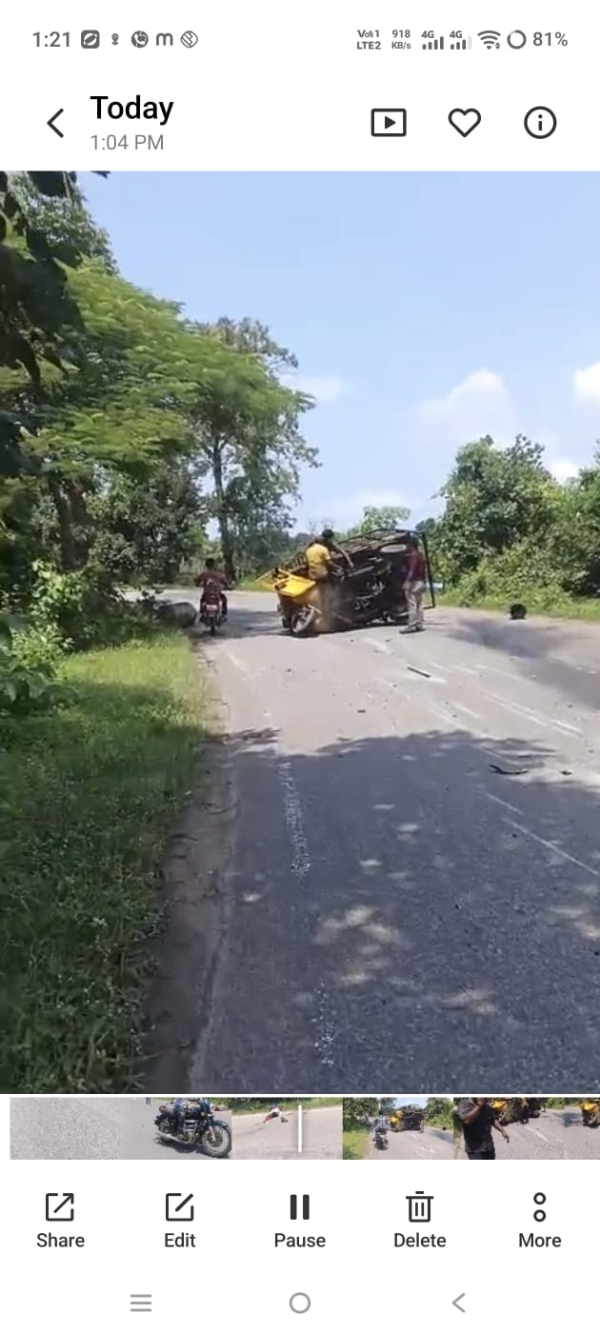 ଡାଲା ଅଟୋ-ବାଇକ୍ ମୁହାଁମୁହିଁ ଧକ୍କା,ନାବାଳକ ମୃତ, ଯୁବକ ଗୁରୁତର  କାଲିମେଳା, ୧୪|୯ (ସମିସ):