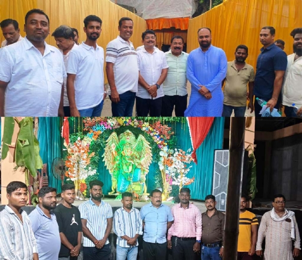 MLA SANJIB MALIKC GANESH PUJA MANDAP BULILE