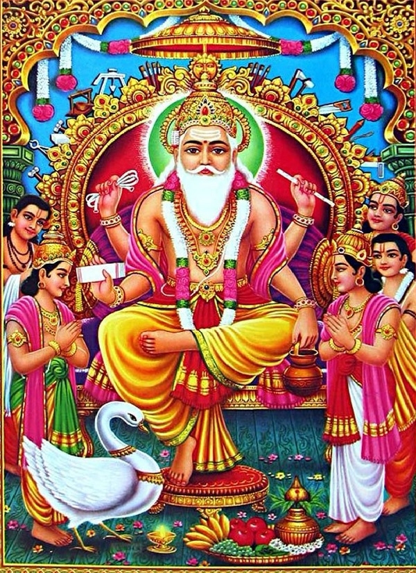 भगवान विश्वकर्मा (प्रतिकात्मक चित्र)। भगवान विश्वकर्मा (प्रतिकात्मक चित्र)।