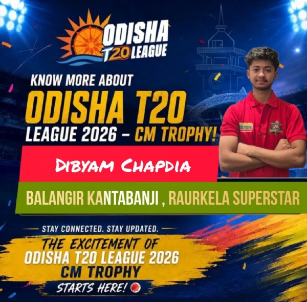 ଓଡିଶା ଟି-୨୦ ଲିଗ୍ରେ ବଲାଙ୍ଗିର ର ତିନି ଯୁବ କ୍ରିକେଟର ସିଏମ୍ ଟ୍ରଫି ୨୦୨୬ ପାଇଁ ଦିବ୍ୟମ, ଓମ୍କାର ଓ ଯୋଗେଶ୍ୱର ମନୋନିତ