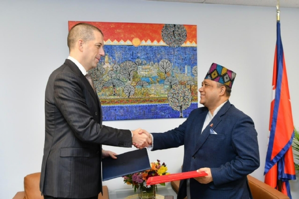 नेपाल और सर्बिया के विदेश मंत्रियों के द्वारा समझौते पर हस्ताक्षर नेपाल और सर्बिया के विदेश मंत्रियों के द्वारा समझौते पर हस्ताक्षर